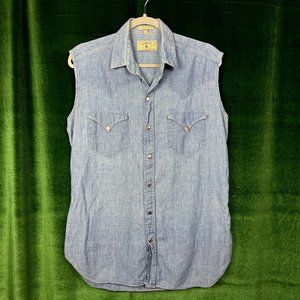 Sleeveless Denim Ralph Lauren Button Down